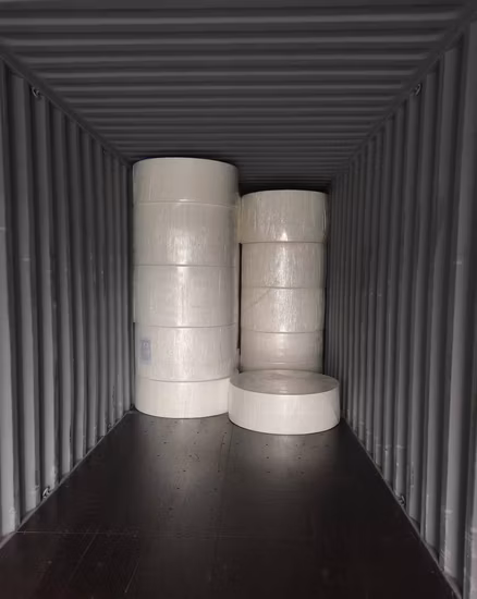 Materiais chineses para fazer rolo de papel de seda Rolo enorme de papel higiênico/lenço de papel facial