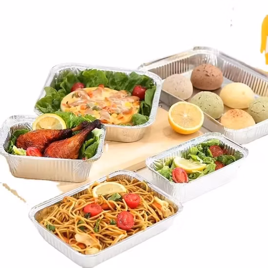 Bandeja de plástico para sushi, bandeja descartável para alimentos, folha de alumínio, armazenamento de bolinhos, embalagem de carne, refeição dividida, lancheira de companhia aérea